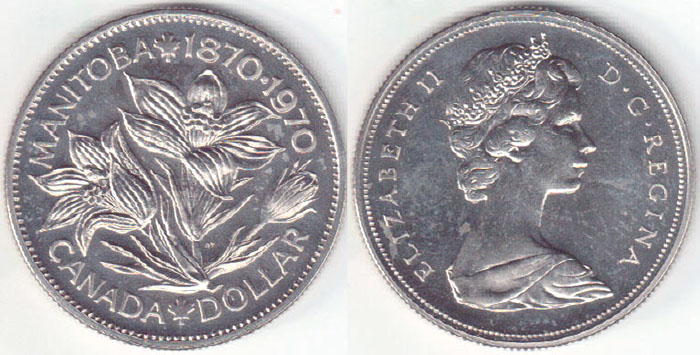 1970 Canada $1 (Manitoba) Proof A003446